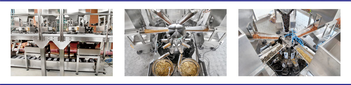 Высокопроизводительная упаковочная машина для смешивания продуктов с многоголовочным дозатором для закусок High Productivity Mixing Products Packing Machine with Multihead Weigher for Snacks Food